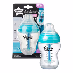 Tommee Tippee Baby Bottle 260ml Advanced Anti-Colic Wide Neck Breast-Like Clear