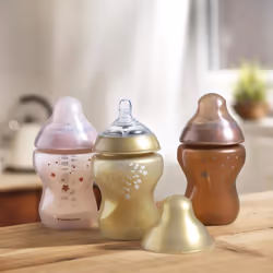 Tommee Tippee Baby Bottles 260ml Closer to Nature Morning Skies Pack of 3