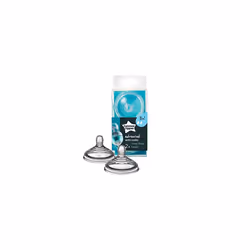 Advanced Anti-Colic Baby Bottle Teats, Breast-Like, Soft Silicone, Medium Flow, 3m+, Pack of 2