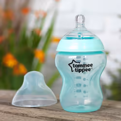 6 x Tommee Tippee Closer to Nature Baby Bottles Breast-Like Teat 260ml Blue