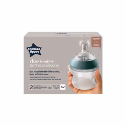 Tommee Tippee Baby Bottles 150ml Soft Feel Silicone Closer to Nature Pack of 2