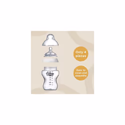 Closer to Nature Baby Bottles, Slow-Flow Breast-Like Teat with Anti-Colic Valve, 260ml, Pack of 6, Mixed Colours - Additional view 7