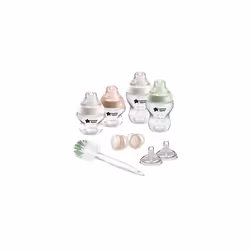 Tommee Tippee Closer to Nature Newborn Baby Bottle Starter Kit, Breast-Like Teats with Anti-Colic Valve, Mixed Sizes and Colo ...