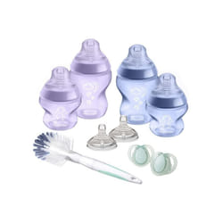 Tommee Tippee - Closer to Nature Baby Bottles - Nipple Mimicking Maternal Breast with Anti-Colic Valve - Pink