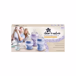 Tommee Tippee - Closer to Nature Baby Bottles - Nipple Mimicking Maternal Breast with Anti-Colic Valve - Pink