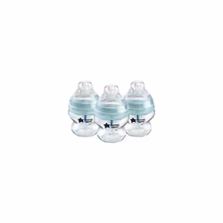 Tommee Tippee Anti-Colic Baby Bottles, Slow-Flow Breast-Like Teat and Unique Anti-Colic Venting System, 150ml, Pack of 3