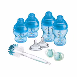 Advanced Anti-Colic Baby Bottle Starter Kit, Slow and Medium-Flow Breast-Like Teats for a Natural Latch, Triple-Vented Anti-C ...