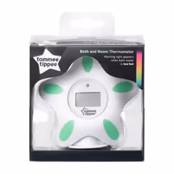Tommee Tippee Baby Thermometer Bath & Room White Waterproof LED Warning Light
