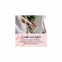 Silicone Manual Breast Pump and Let Down Catcher to Express, Relieve or Catch Excess Milk, Includes Sterilising Lid, 100ml, Clear