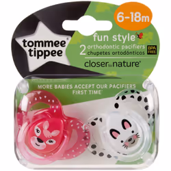 Tommee Tippee Fun Style, Classic baby pacifier, Orthodontic, Silicone