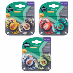 Tommee Tippee 18-36 Months Closer to Nature Fun Style Orthodontic Soothers, Pack of 2