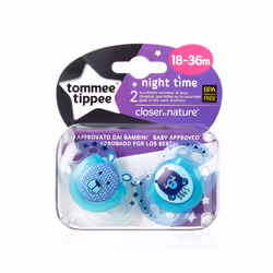 Tommee Tippee Night Time, Night baby pacifier, Orthodontic, Silicone