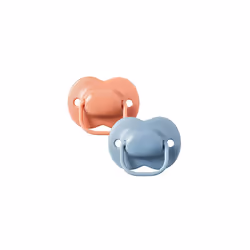 Cherry Latex Soother, 6-18 months, pack of 2 soothers with 100% natural latex baglet
