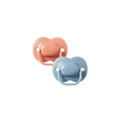 Cherry Latex Soother, 6-18 months, pack of 2 soothers with 100% natural latex baglet