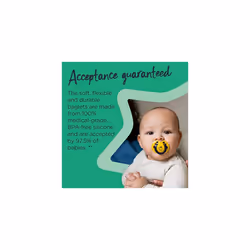 Tommee Tippee Fun Style Soothers, 18-36m, Pack of 6 Dummies, Symmetrical Orthodontic Design, BPA-Free Silicone Baglet