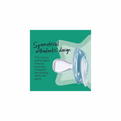 Tommee Tippee Night Time Soothers, 18-36m, Pack of 6 Dummies, Symmetrical Orthodontic Design, BPA-Free Silicone Baglet