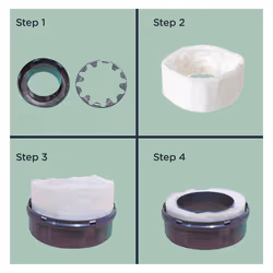 Tommee Tippee Twist and Click Advanced Nappy Bin Eco Refills Pack of 6