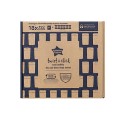 Tommee Tippee Twist and Click Advanced Nappy Bin Eco Refills Pack of 18