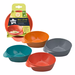 Tommee Tippee Easy Scoop Feeding Bowl Pack 4 Orange Multi Colored