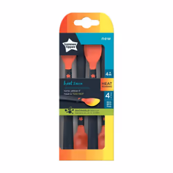 Tommee Tippee Weaning Spoons Heat Sense With Long Anti-Slip Handles 4m+ 4 Pack
