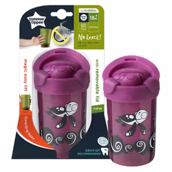 Tommee Tippee Baby Feeding Cup With Fun Removable Lid No Knock Or Spill Purple