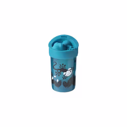 Tommee Tippee No-Knock Cup with Fun Removeable Lid, 300ml, 18 Months, Blue