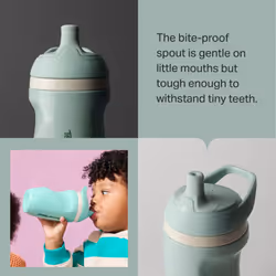 Tommee Tippee Insulated Sporty Bottle  9oz  No Spill Toddler Water Bottle For 12 months +  Two-Piece Valve Helps Stop Spills  Pack of 2  Pink and Mint