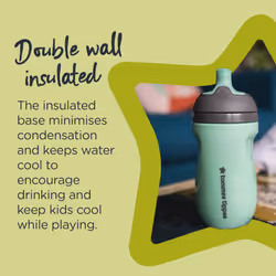 Insulated Sportee Water Bottle for Toddlers, Spill-Proof, 260ml, 12m+, Pack of 2, Purple and Raspberry