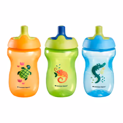 Tommee Tippee Sportee Bottle Sippy Cup for Toddlers 12 Months+ 10oz Spill-Proof Bite Resistant Spout Easy to Hold Desig ...