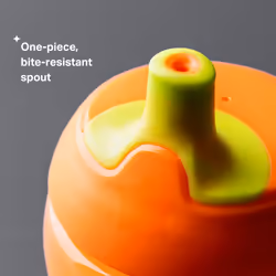 Tommee Tippee Sportee Bottle  Sippy Cup for Toddlers  12 Months+  10oz  Spill-Proof  Bite Resistant Spout  Easy to Hold Design  Pack of 3  Orange  Gre