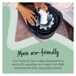 Tommee Tippee Nappy Bin Refill Cassettes Twist and Click Advanced Pack of 3 - Additional view 4