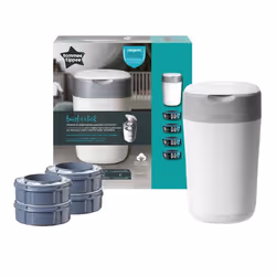 Poubelle à Couches Twist & Click + 4 Recharges Tommee Tippee