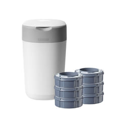 Tommee Tippee Twist and Click Advanced Nappy Bin Starter Set with 6 x Refills