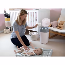 Tommee Tippee Twist and Click Advanced Nappy Bin Starter Set with 6 x Refills