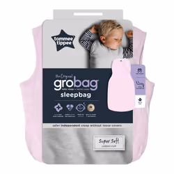 Tommee Tippee Baby Sleeping Bag The Original Grobag Easy Swaddle 0-3m Pink Marl