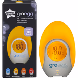 Tommee Tippee Room Thermometer and Night Light Groegg Digital Colour Changing