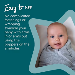 Tommeeâ¯Tippeeâ¯Baby Sleep Bag for Newborns, 0-3m, 2.5 TOG, The Originalâ¯Grobag Swaddle Bag, Hip-Healthy Design, Soft Cotton-Rich...