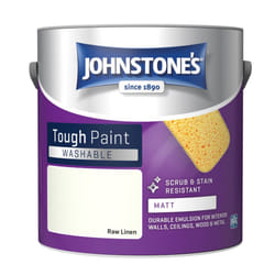 Johnstones Washable Matt Wall Emulsion Paint 2.5l Raw Linen