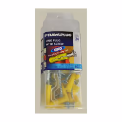 Rawlplug Universal Plug And Screw YELLOW (24 Pack)