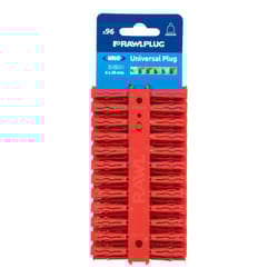 Rawlplug RAW68520 Red Uno Plugs 6mm x 28mm Card of 96