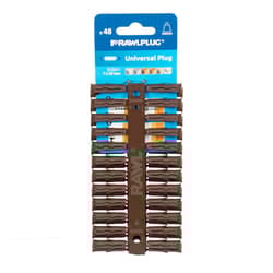 Rawlplug RAW68555 Brown Uno Plugs 7mm x 30mm Card of 48