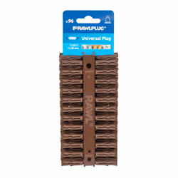 Rawlplug RAW68560 Brown Uno Plugs 7mm x 30mm Card of 96