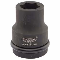 Draper Expert HI-TORQ® 6 Point Impact Socket, 3/4"" Sq. Dr., 18mm