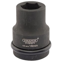 Draper Expert HI-TORQ&#174; 6 Point Impact Socket, 3/4"" Sq. Dr., 18mm