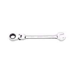 Metric Combination Spanner with Flexible Head and Double Ratcheting Features (15mm)