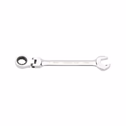 Metric Combination Spanner with Flexible Head and Double Ratcheting Features (18mm)