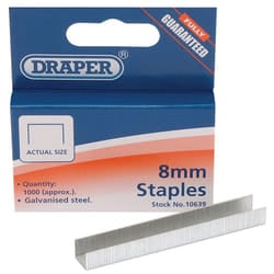 Steel Staples, 8 x 10mm (Pack of 1000)