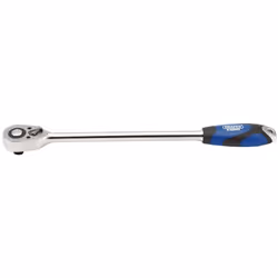 Extra Long Reversible Quick Release Soft Grip Ratchet, 1/2"" Sq. Dr., 48 Tooth