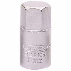 Hexagon Drain Plug Key, 3/8 Sq. Dr., 17mm