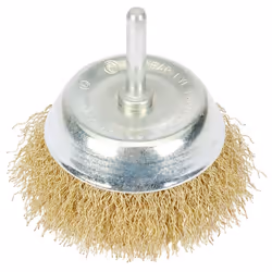 Brassed Steel Crimped Wire Cup Brush, 75mm